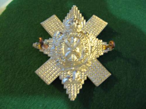 Royal Highlanders, Black Watch WM KC cap badge without scrolls