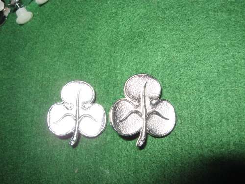SA Irish chrome collars pair (Shamrock)