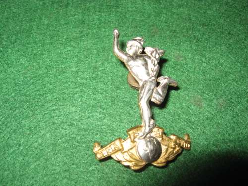 SA Corps of Signals chrome BiM cap badge (Jimmy)