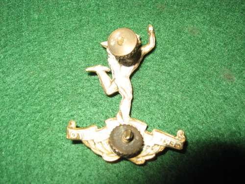 SA Corps of Signals chrome BiM cap badge (Jimmy)