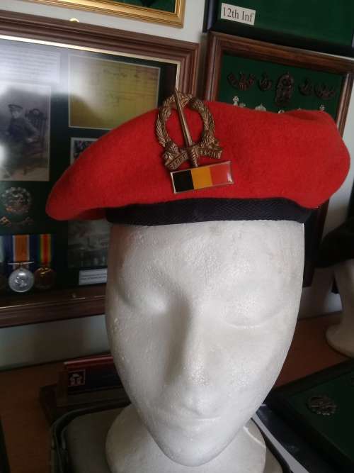 Military Police beret complete with badge and Balkie