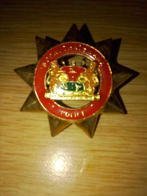 Bophuthutswana Police brass and enamel cap badge