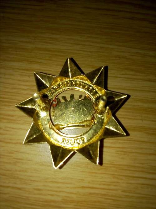 Bophuthutswana Police brass and enamel cap badge