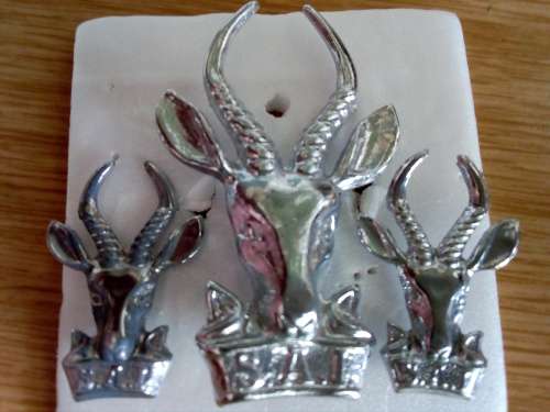 Large chrome Bokkop and pair of collars