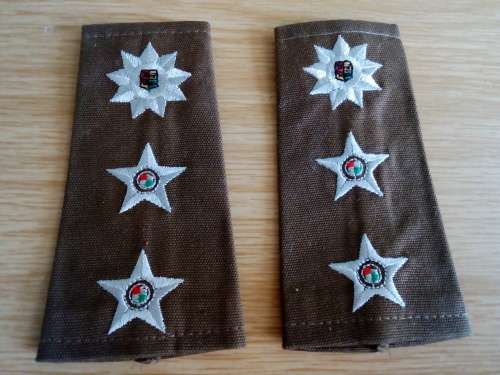 SA Army Colonel shoulder boards