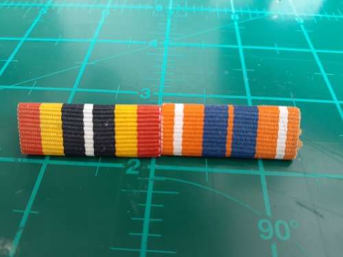 SADF ribbon bar with Pro Patria and Southern Africa ribbons
