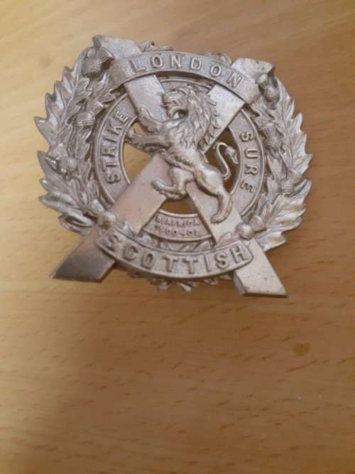 London Scottish Sporran or Cross belt badge