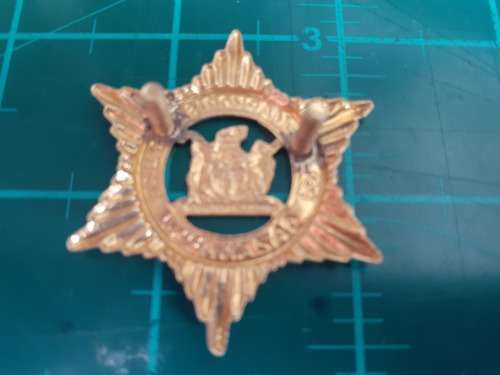 Gazankula Police brass cap badge voided D1520
