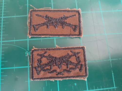SWATF 1st class Shottist and Sharpshooter proficiency breast badges