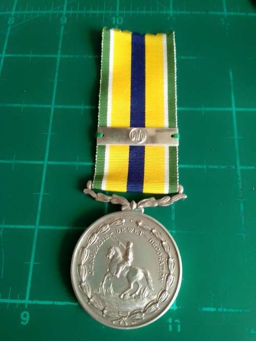 De Wet Silver medal with bar, numbered 111, Full size