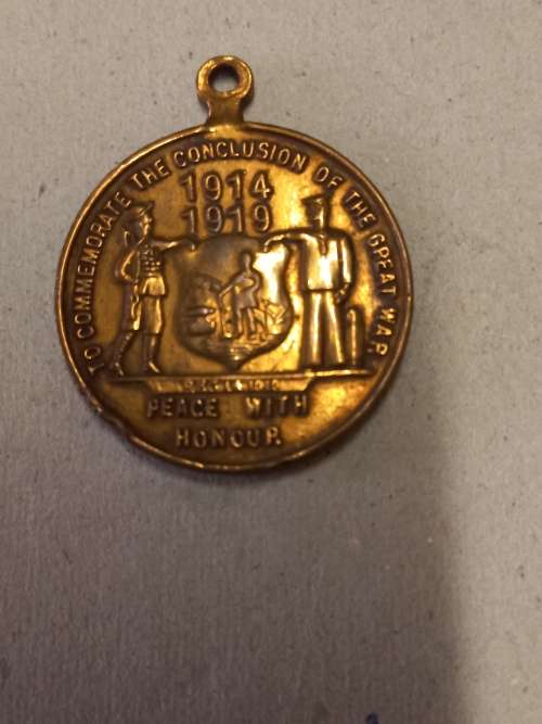 Johannesburg Medal to Commemorate the conclusion of the Great War,