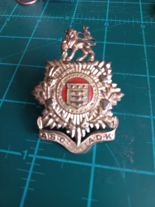 SADF Admin Services Corps brass cap badge