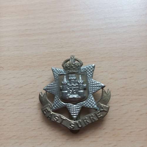 East Surrey Regiment BiM cap badge
