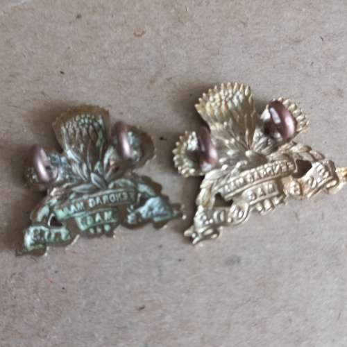 UDF WWII & also SADF, brass SSB (Special Service Battalion,) pair of collars