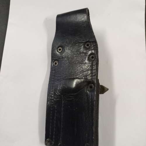 Black Leather Belt Frog, with cutaway front for SA M1 Bayonet, FL variant.