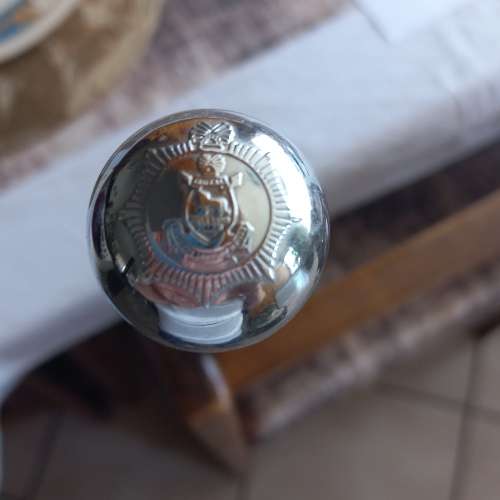 Swaziland Police Swagger Stick, leather covered.