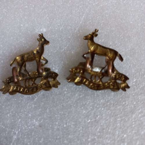 Pretoria Regiment XII Infantry brass collars pair, worn 1914 - 1931