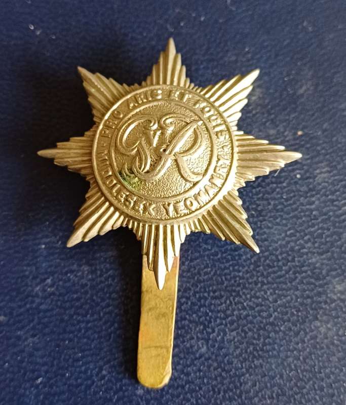 British Army, Middlesex Yeomanry WM cap badge, scarce