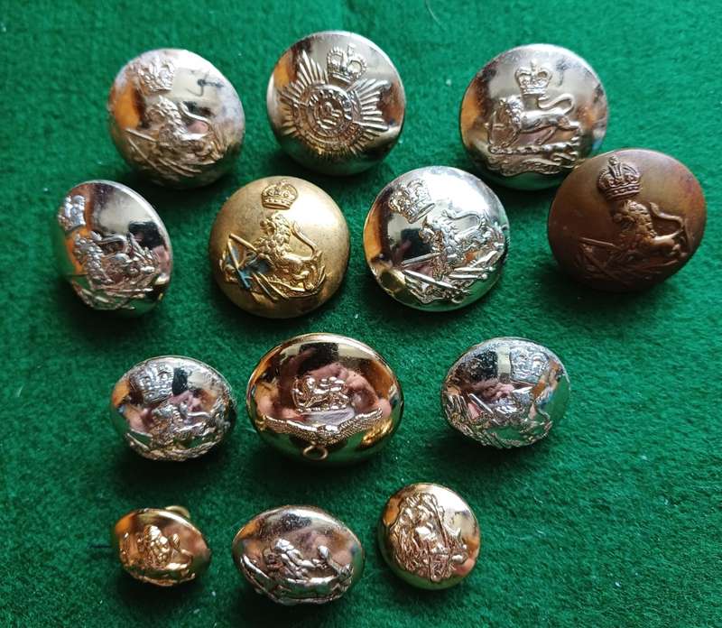 Selection of 13 Rhodesian buttons