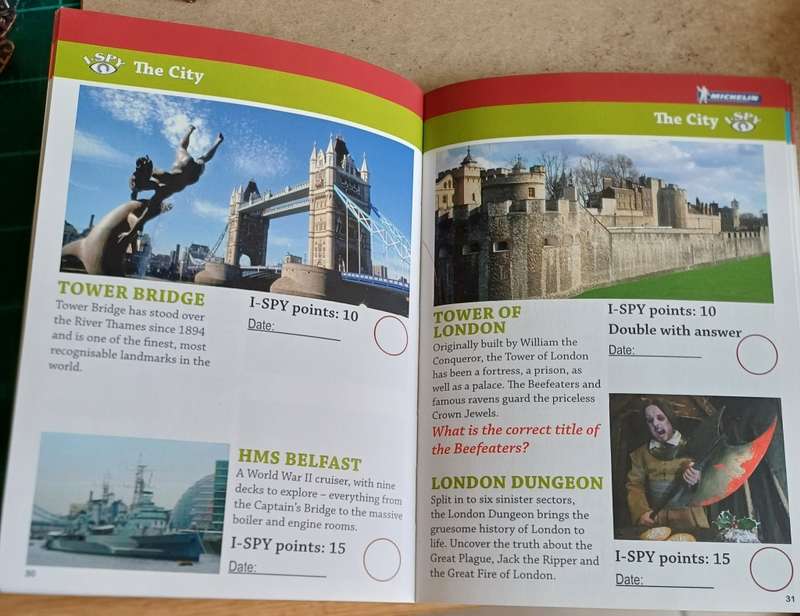 I Spy book of London with all sights to see and maps