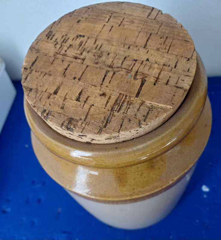 Glazed Antique Stoneware storage jar, 210mm high