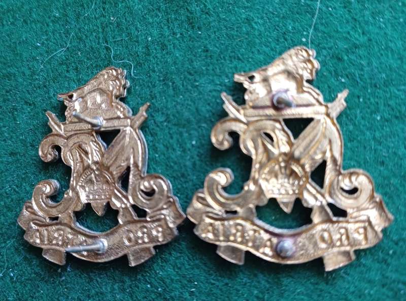SADF Natal Carbineers BiM collar badges pair