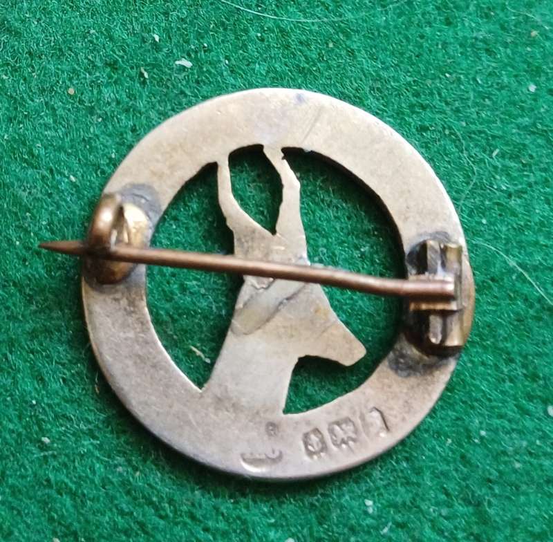 SA WWI South African Munition Volunteer, 1915, silver & enamel Sweetheart Brooch