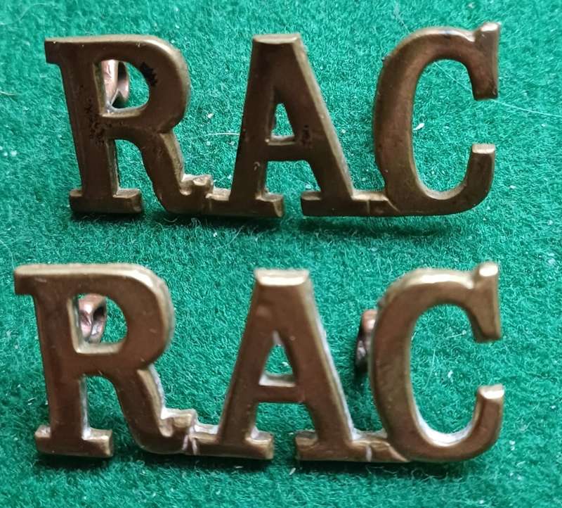 British Army, Royal Armoured Corps brass titles pair