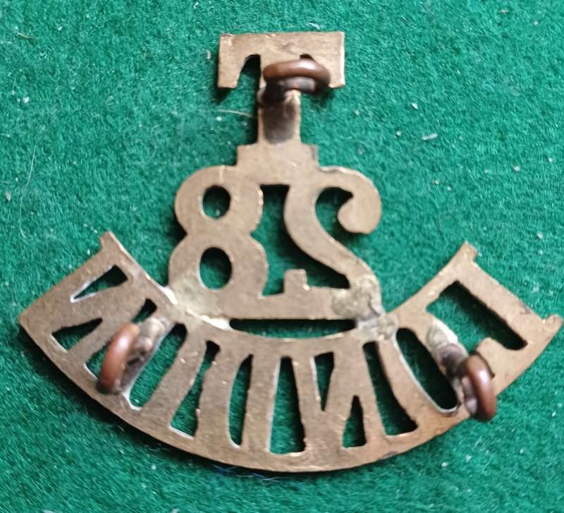 British Army, 28th County of London Regt, Artists Rifles, brass title