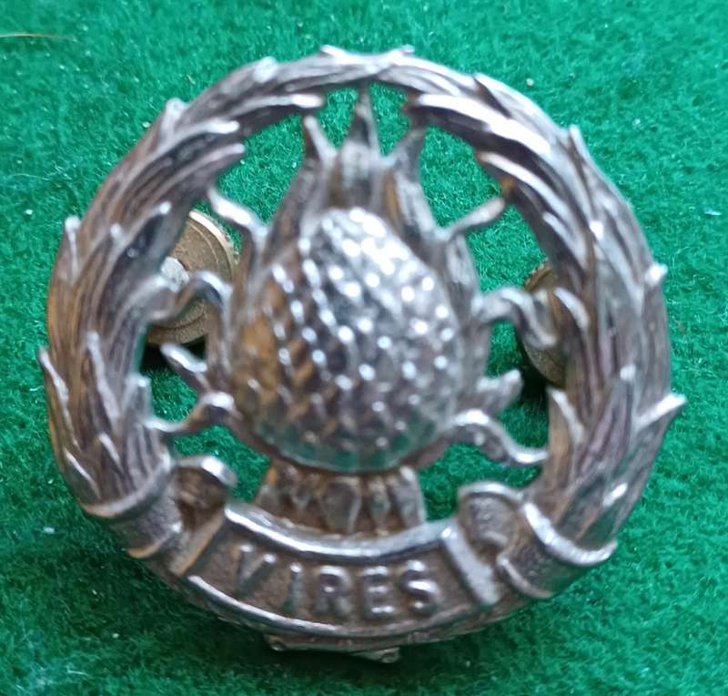 SADF Regt Boland chrome beret badge, voided