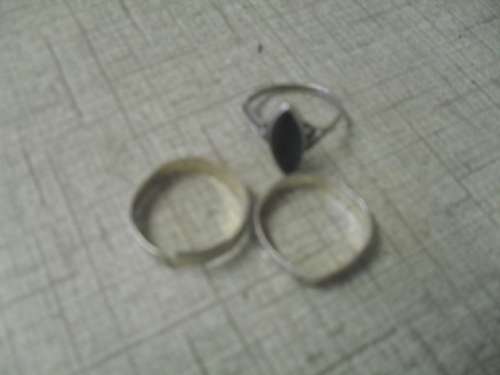 3 "925" RINGS 2x TOE RINGS ??  1x FINGER RING - blue stone????