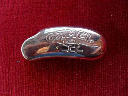 *wow* A  LIGHTER COVER inscribed " CAMEL" made of non-magnetic metal-cleans like silver plated