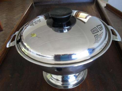 A LOVELY stainless steel SOUP TUREEN