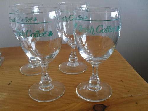 4x VINTAGE IRISH COFFEE GLASSES