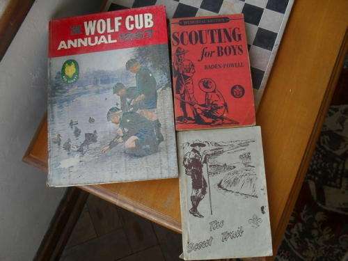 3x  SCOUT RELATED BOOKS - WOLF CUB ANNUAL 1967, SA SCOUTS 1966 & Baden Powells Scouting for boys.