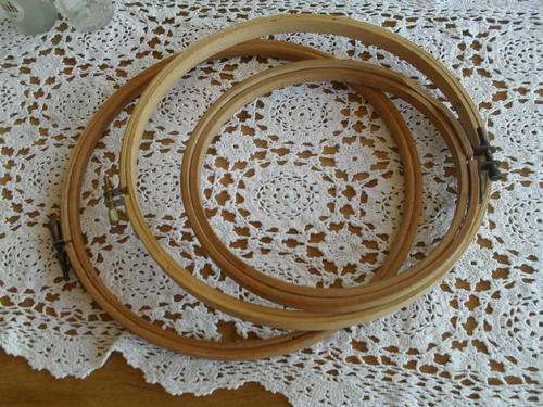 3x CANE EMBROIDERY  - CRAFT HOOPS
