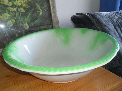 (105) a FABULOUSLY HUGE CERAMIC WOODS & SONS WASH BASIN -no chips no cracks -43cm across, 15cm deep
