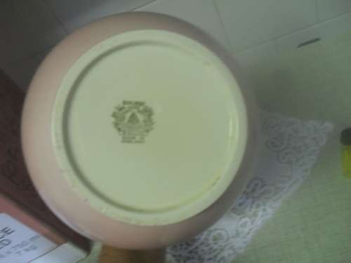 Antique Burleigh ware large pink and white water bath pitcher  - 26cm tall