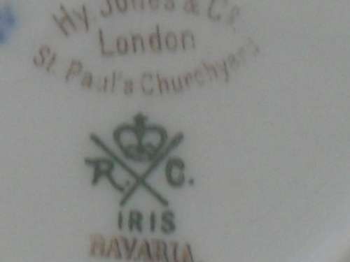 * # VINTAGE COLBALT BLUE IRIS BAVARIA PORTRAIT SIDE /  WALL PLATE  18cm wide.