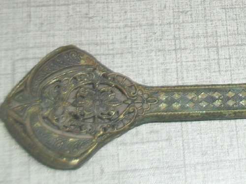 * #FILIGREE METAL HANDLE ANTIQUE DRESSING TABLE SET- Mirror, Brush Clothes brush.
