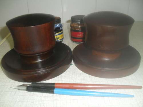 Knysna stinkwood inkwells