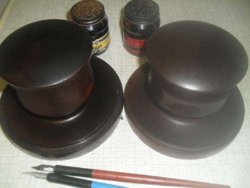 Knysna stinkwood inkwells