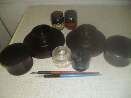 Knysna stinkwood inkwells