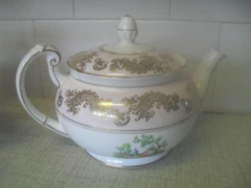 Gorgeous Rare EB 1850 Foley Bird of Paradise Tea Pot