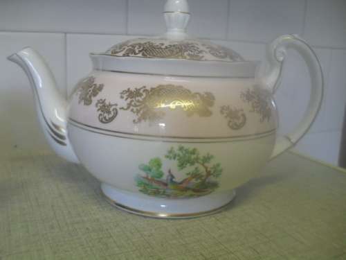 Gorgeous Rare EB 1850 Foley Bird of Paradise Tea Pot