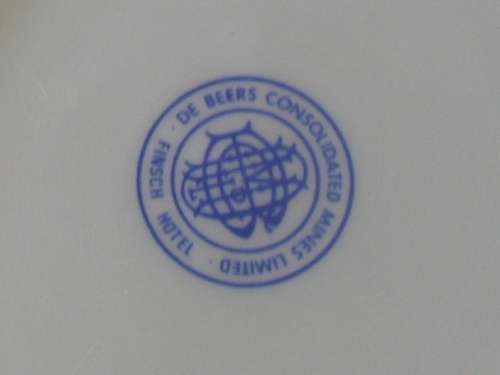 (DRR)  DE BEERS CONSOLIDATED MINERS LTD. FINSCH HOTEL SWEET / NUT DISH /TRINKET12cm across,1cm deep