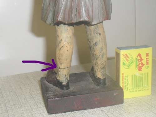 a TABLE TOP MINATURE DUMB WAITER - 25cm high base 7x7 cm
