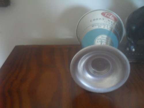 Vintage aluminum Tala measuring cone- 15cm tall 11cm opening base 9cm made in England