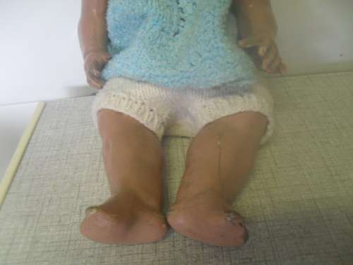*## GORGEOUS VINTAGE BABY FACE COMPOSITE DOLL - 37cm tall, HEAD 31cm CIR.