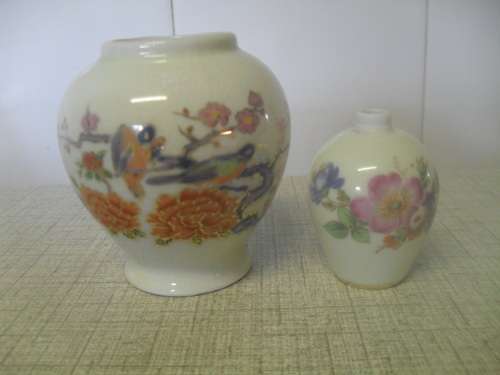 1x GINGER JAR -JAPAN stamp - 1x STEP PARIS  LIMOGE FRENCH CERAMIC PERFUME BOTTLE